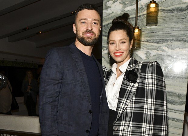 O casal Justin Timberlake e Jessica Biel.
