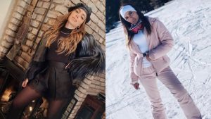 Anitta escolhe look a dedo para esquiar nos EUA e chama atenção até de Maraisa (Montagem: Reseller/ Web)